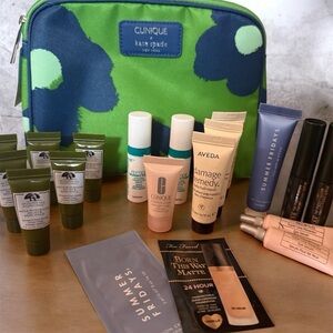 All new Clinique Kate spade bag and assorted travel size cosmetics